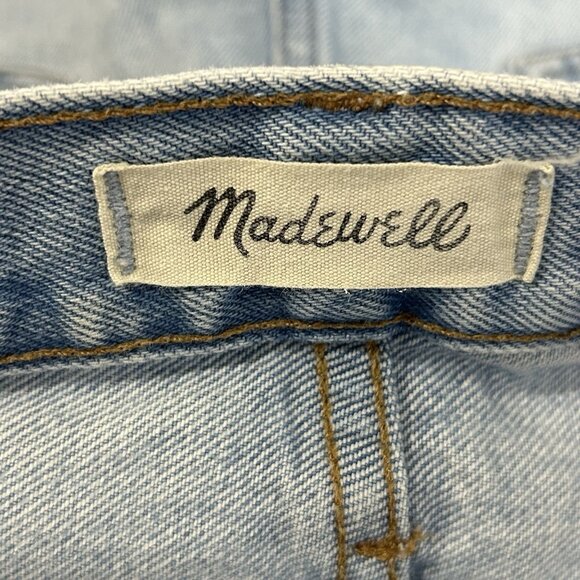 Madewell Relaxed Jean Shorts Size 25 Women's Blue Denim Button Fly Cutoff 2” Ins - Picture 10 of 13